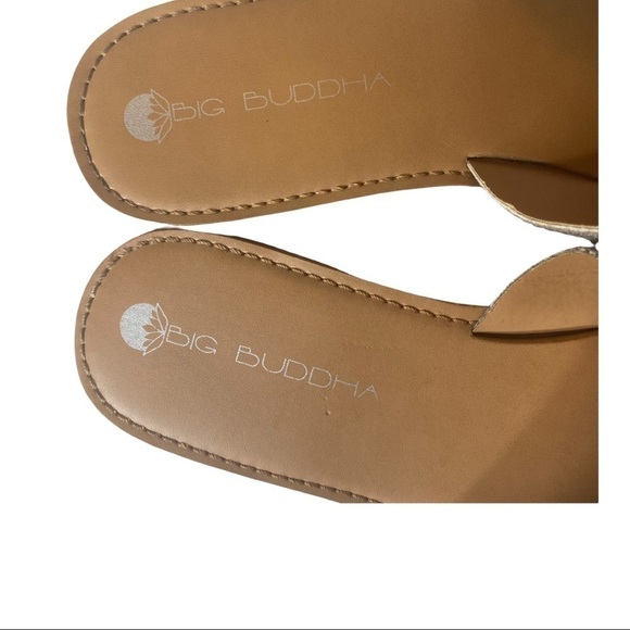 Big Buddha Silver Rhinestone Sandals. Size 9 - Picture 8 of 9